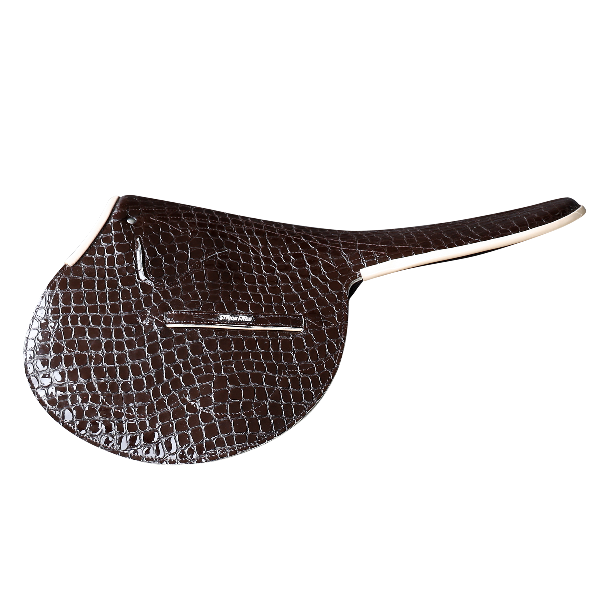 SALE 1kg Brown Croc Print Beige Piping Straight Cut ONE ONLY