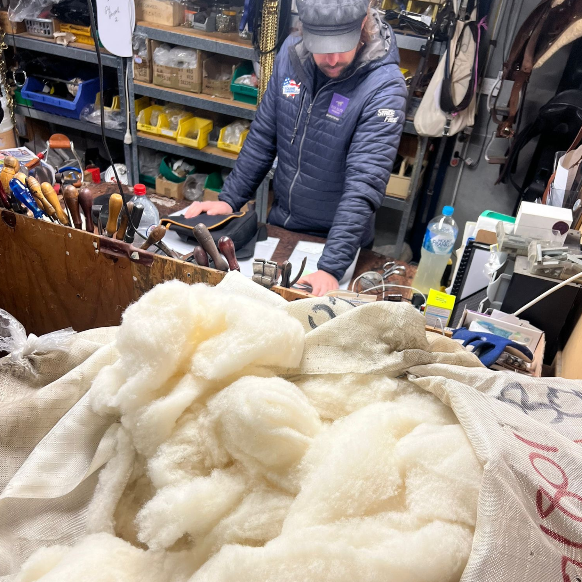 Why is wool a better choice for equine back health?