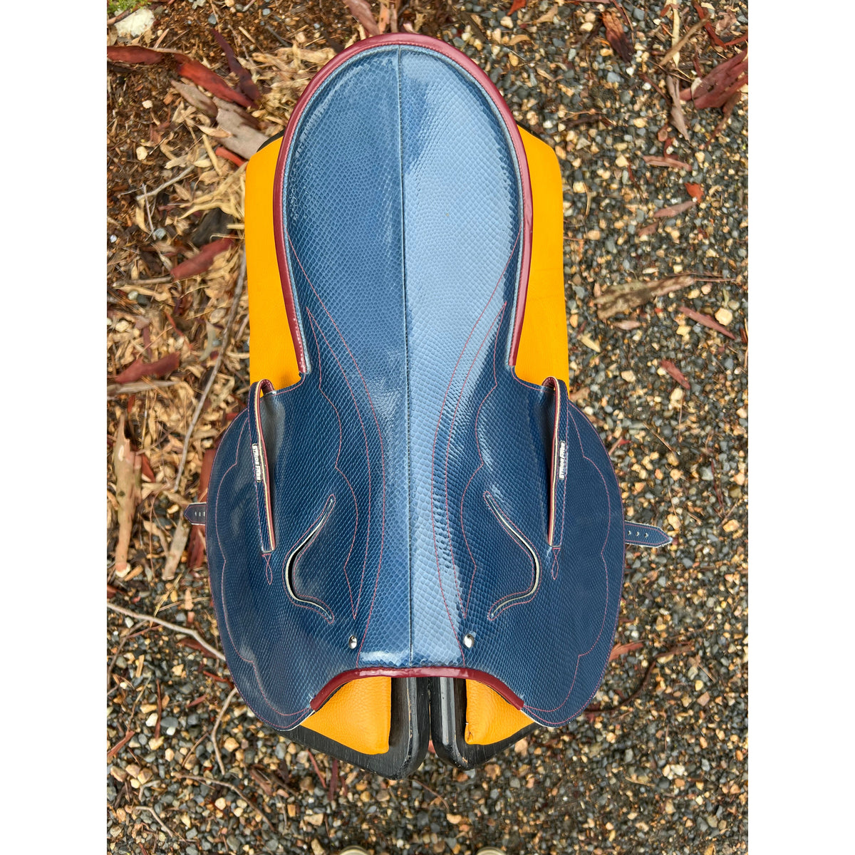 1.2kg Blue Snake Skin Race Saddle. One OF! Don't miss out!